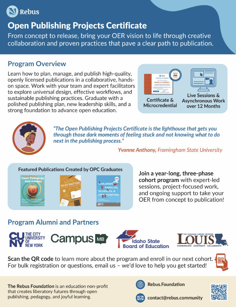 Open Publishing Project 1 Pager